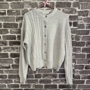 Mod Ref button down cardigan sweater gray